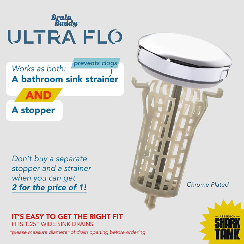 Drain Buddy Ultra Flo Buddy Ultra Flo Clog Preventing Stopper Bathroom